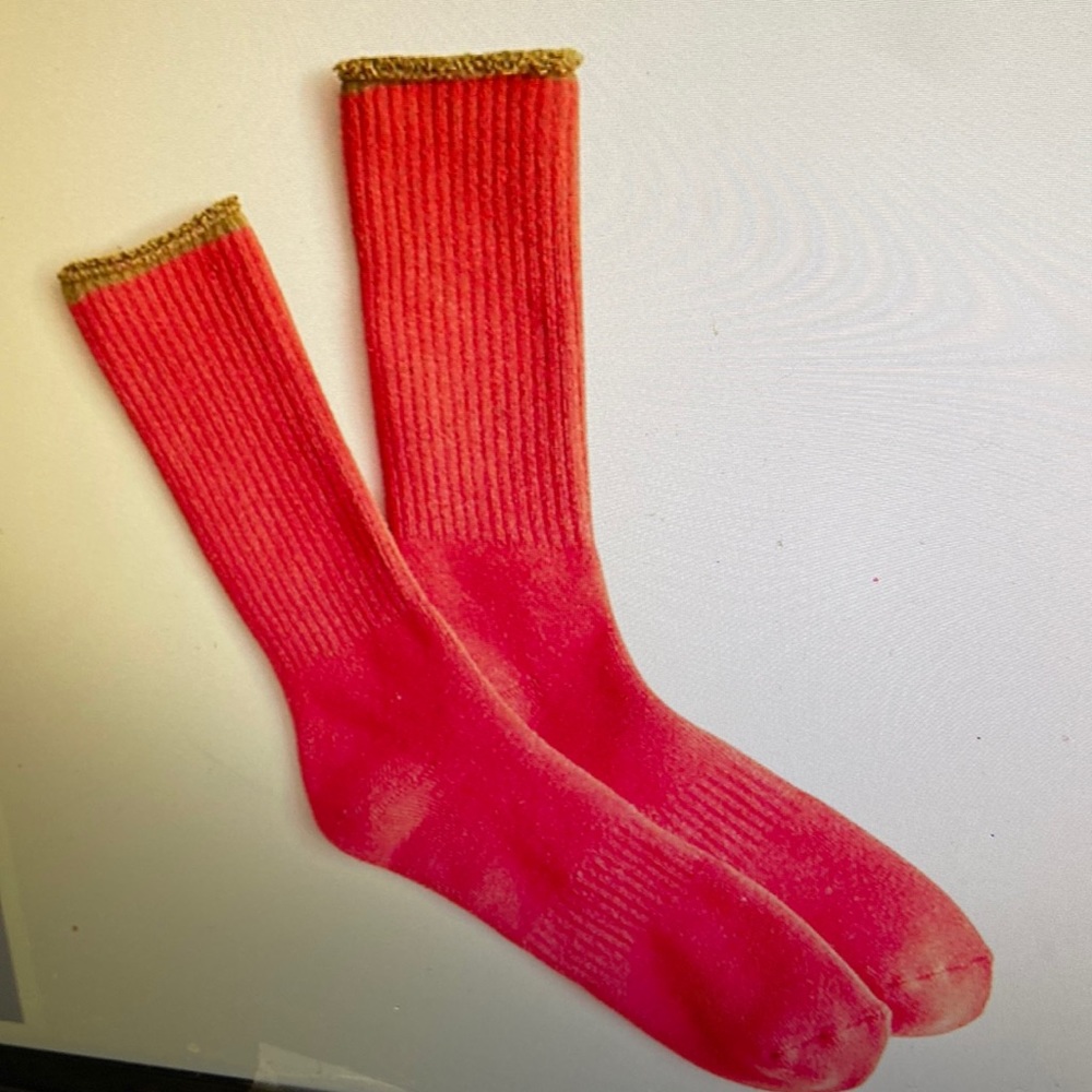 J crew Lodge Socks Rust. One Size